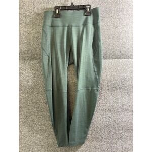 Outdoor Voices Olive Navy Stripe Leggings Size Small N42